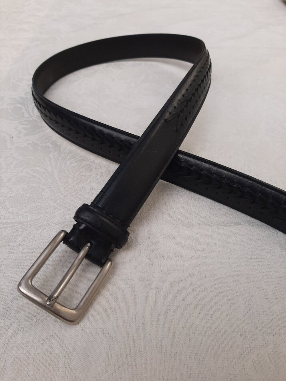 Black Belt with Braid Detail